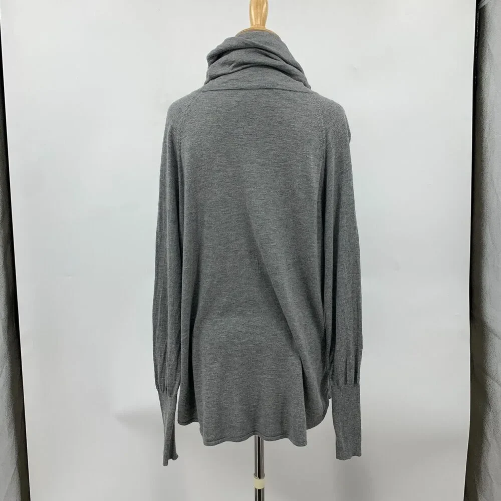 Joie Wesley Cowl Neck Sweater Women S Small Graphite Wool Cashmere Blend Slouchy